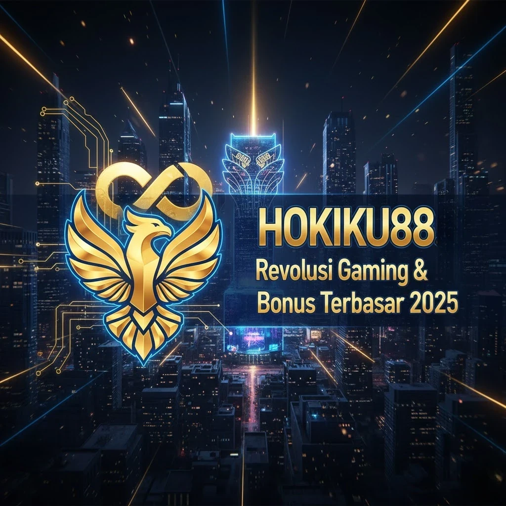 Banner premium Hokiku88 situs gacor terpercaya dengan logo emas
