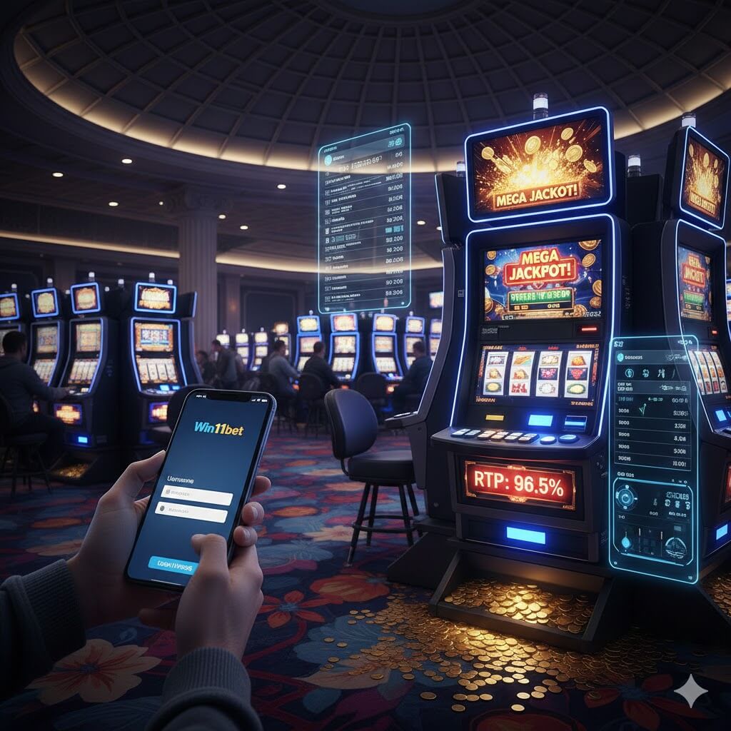 Pemain login Win11bet dan bermain slot RTP tinggi dengan jackpot
